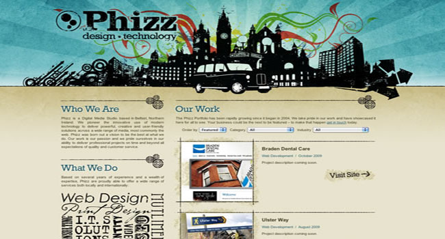 Trang web được thiết kế theo phong cách Retro